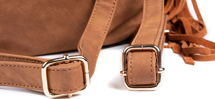 Backpack - Leather with Fringe, Luxury Authentic Vintage – Vintage Boho Bags