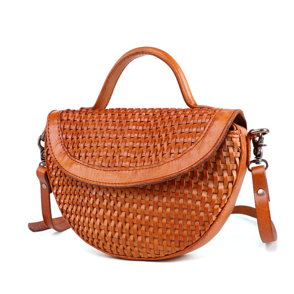 Vintage Womens Boho Leather Satchel Bags Small Handbags Purse For Women