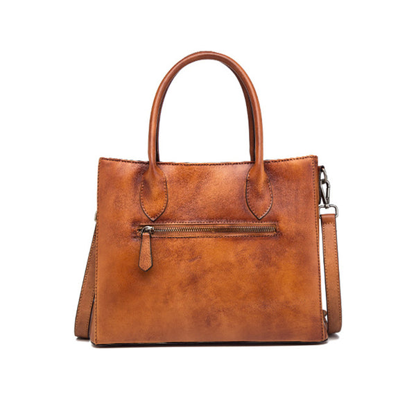 Vintage Womens Brown Leather Totes Handbags Shoulder Bag for Women Accessories