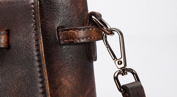 Vintage Womens Brush Off Cowhide Leather Crossbody Bag purse Sling Bag For Women Details