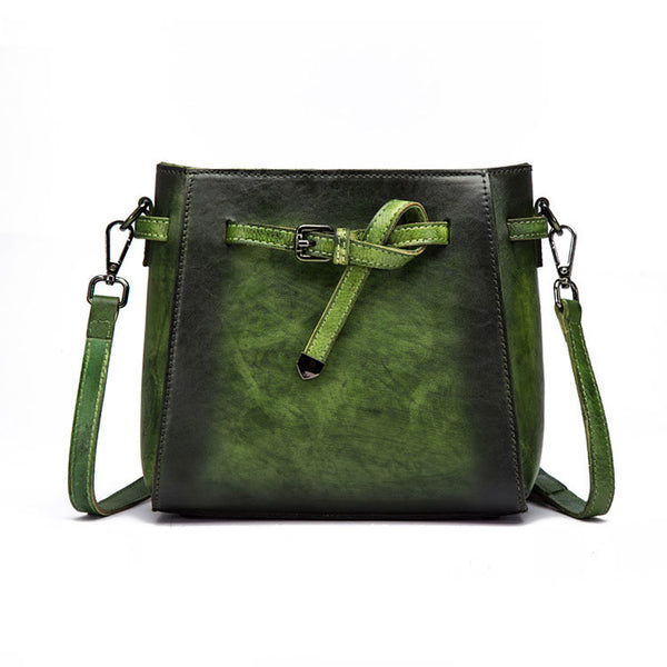 Vintage Womens Brush Off Cowhide Leather Crossbody Bag purse Sling Bag For Women Fashion