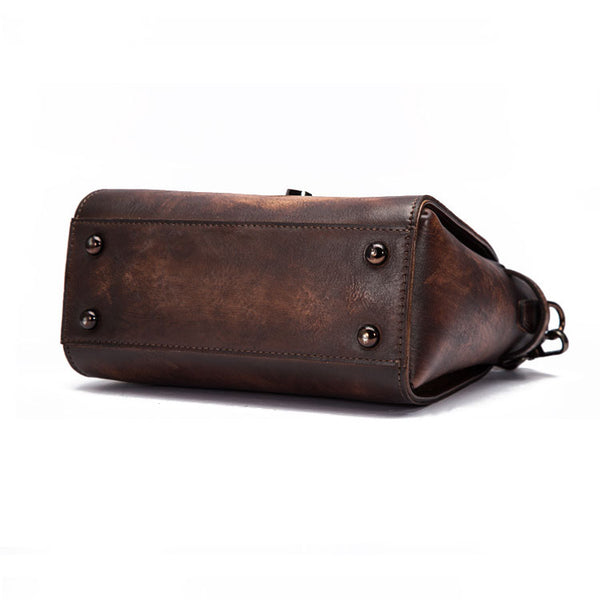 Vintage Womens Brush Off Cowhide Leather Crossbody Bag purse Sling Bag For Women Stylish