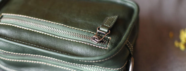 Vintage Womens Cowhide Leather Crossbody Purse Black Sling Bag for Women Original