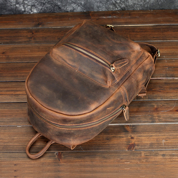 Vintage Womens Genuine Leather Backpack Bag Purse Laptop Backpacks For Women Boutique