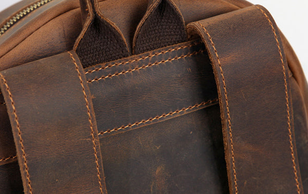 Vintage Womens Genuine Leather Backpack Bag Purse Laptop Backpacks For Women Details