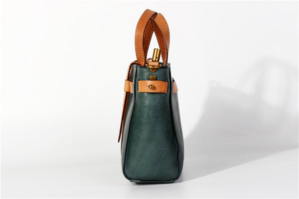 Vintage Womens Genuine Leather Crossbody Tote Handbags For Women Cute