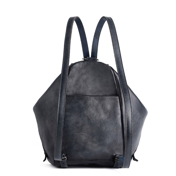 Vintage Womens Genuine Leather Rucksack Backpack Purse Handbags For Women Black