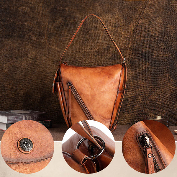 Vintage Womens Genuine Leather Rucksack Backpack Purse Handbags For Women Details