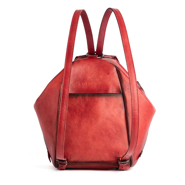 Vintage Womens Genuine Leather Rucksack Backpack Purse Handbags For Women Durable