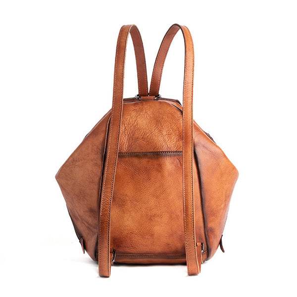 Vintage Womens Genuine Leather Rucksack Backpack Purse Handbags For Women Funky