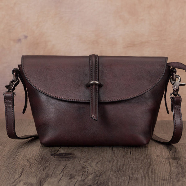 Vintage Womens Genuine Leather Satchel Bag Shoulder Purse For Women Affordable