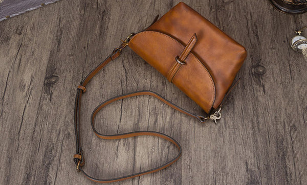 Vintage Womens Genuine Leather Satchel Bag Shoulder Purse For Women Cowhide