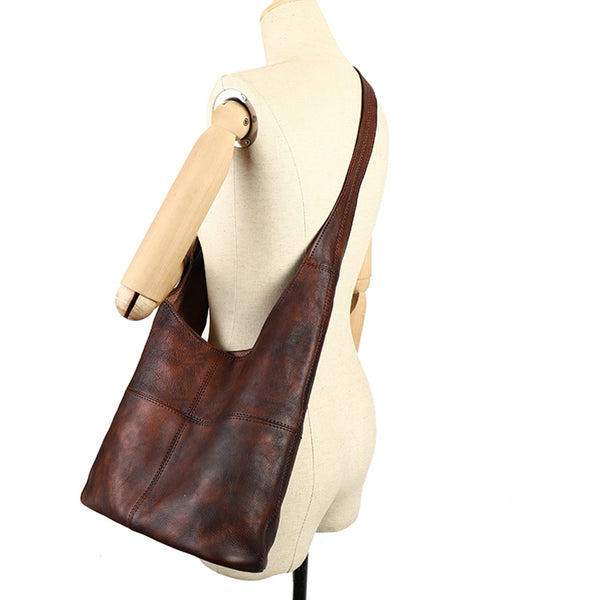 Vintage Womens Genuine Leather Tote Bag Shoulder Handbags For Women Quality