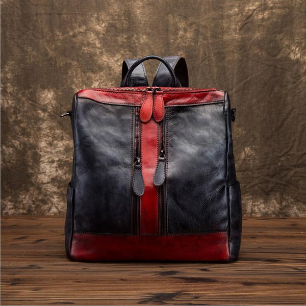 Vintage Womens Leather Backpack Purse leather rucksack Bag For Women Best