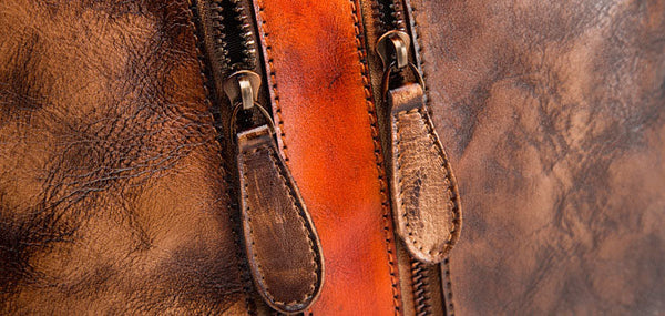 Vintage Womens Leather Backpack Purse leather rucksack Bag For Women Details
