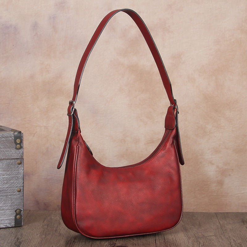Top Grain Leather Tote Bag Vintage Genuine Natural Leather Work Shoulder  Bag Crossbody Bag Anniversary Gift For Women