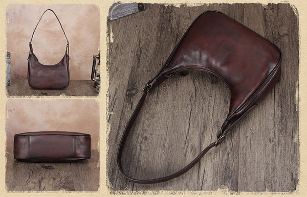 Vintage Womens Leather Boho Bag Shoulder Handbags Purse for Women Cowhide