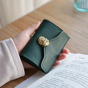 Porte-Cartes Femme En Cuir PU - 6 Emplacements, Fenêtre ID, Poche Zippée - RFID, Format Mini