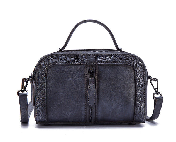 Vintage Womens Leather Crossbody Handbags Cross Shoulder Bag Black