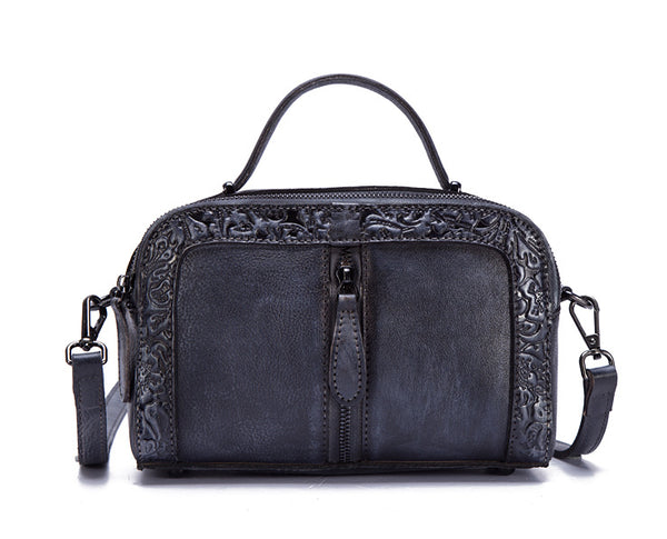 Vintage Womens Leather Crossbody Handbags Cross Shoulder Bag Black