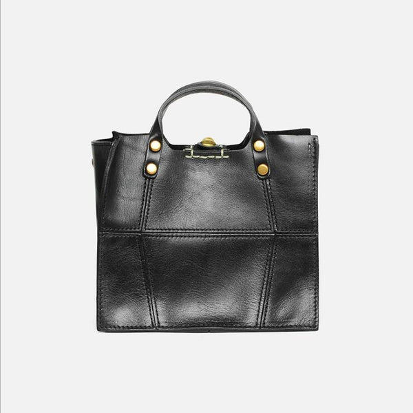 Vintage Womens Leather Crossbody Tote Bag Handbags For Women Black