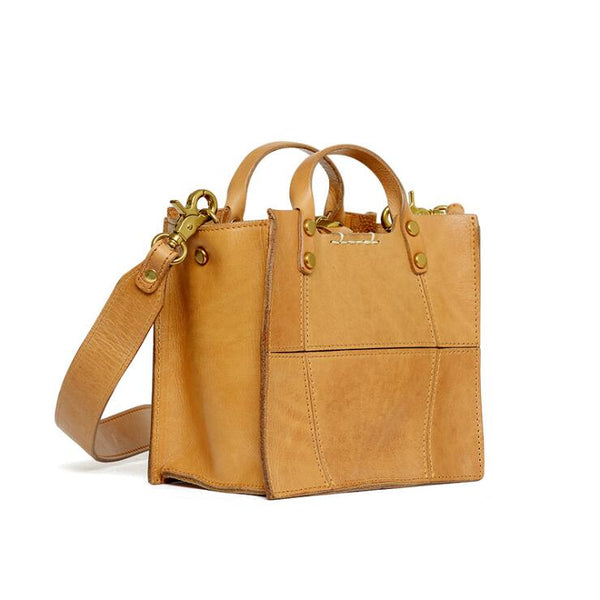Vintage Womens Leather Crossbody Tote Bag Handbags For Women Brown