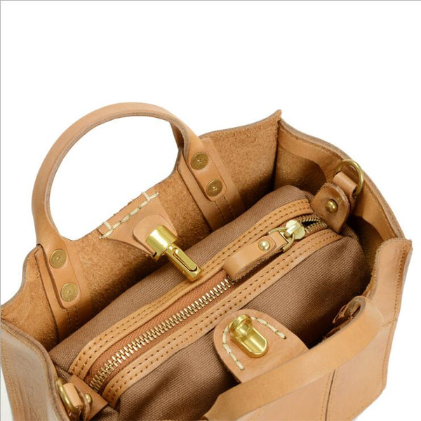 Vintage Womens Leather Crossbody Tote Bag Handbags For Women Details