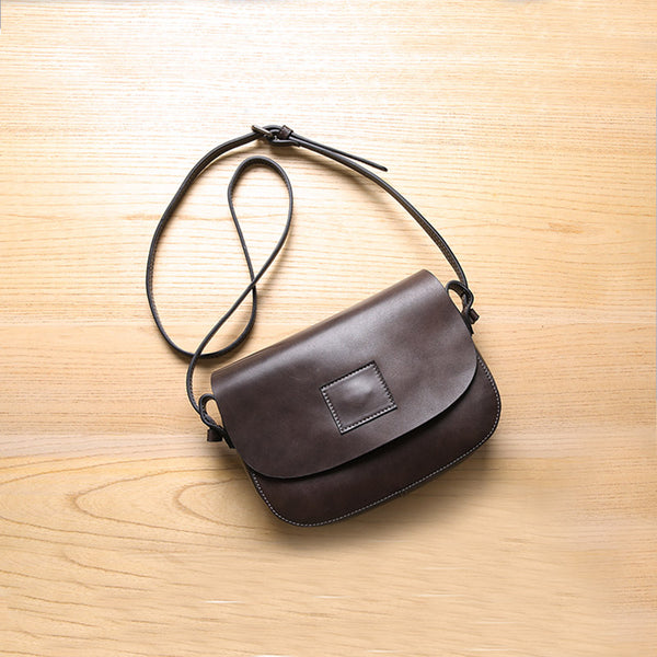 Vintage Womens Leather Saddle Bag Crossbody Bags Purse for Women gift idea