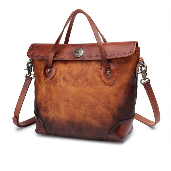  Vintage Womens Leather Tote Bag