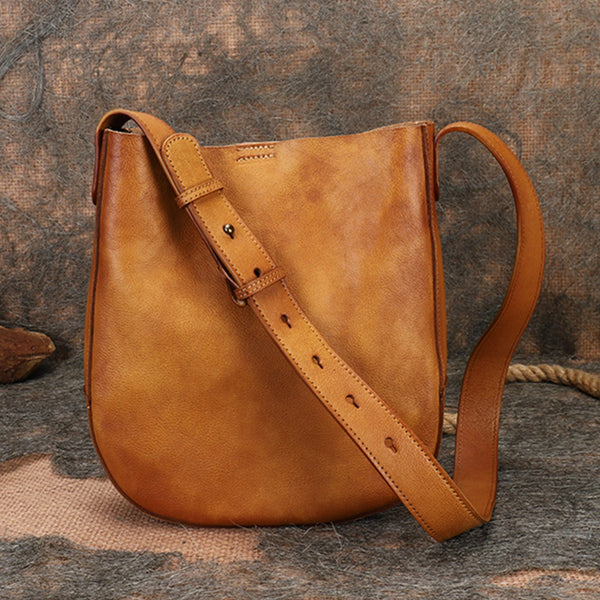 Vintage Womens Leather Tote Handbags Black Leather Shoulder Bag Brown