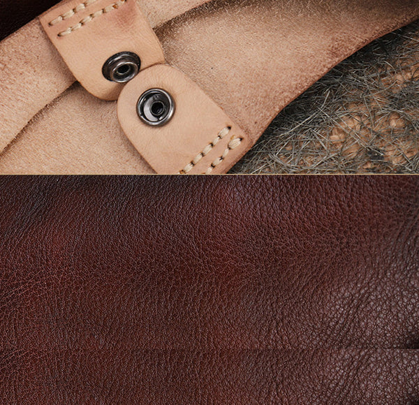Vintage Womens Leather Tote Handbags Black Leather Shoulder Bag Details