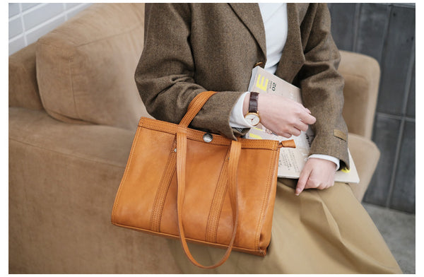 Vintage Womens Leather Tote Shoulder Handbags Gift