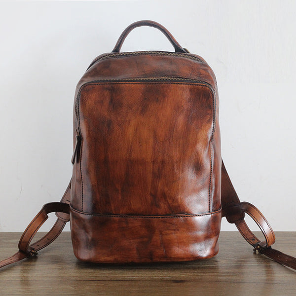 Vintage Womens Small Brown Leather Backpack Bag Purse Cool Backpacks for Women best