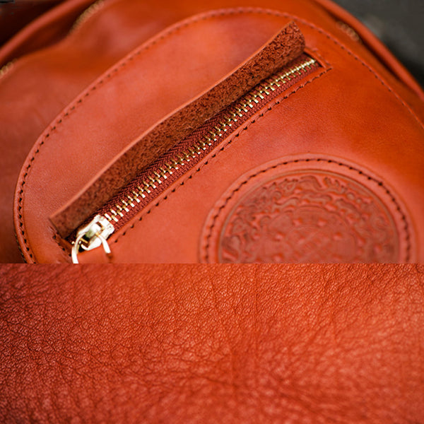 Vintage Womens Mini Genuine Leather Backpack Bag Purse Backpacks for Women Handmade