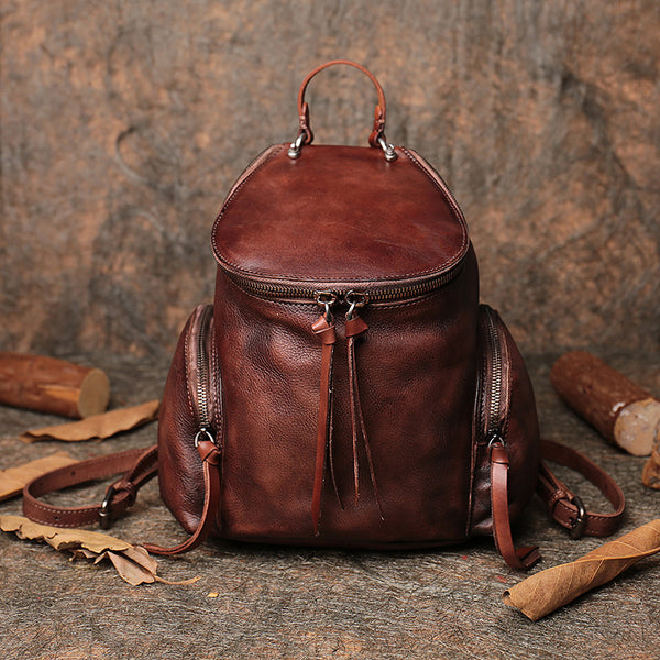Vintage Womens Small Genuine Leather Backpack Purse Quality Backpacks for Women best