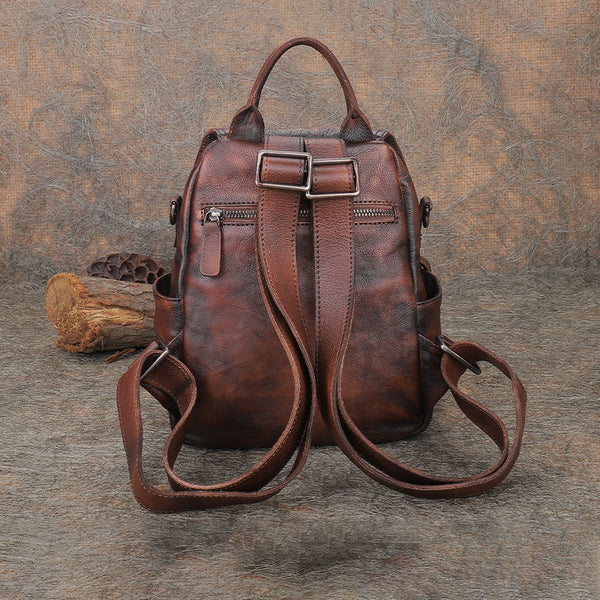 Vintage Womens Small Leather Backpack Purse Cross Shoulder Bag Handbags