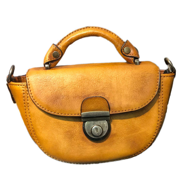 Vintage Womens Small Leather Crossbody Saddle Bag Handbags for Women Beautiful