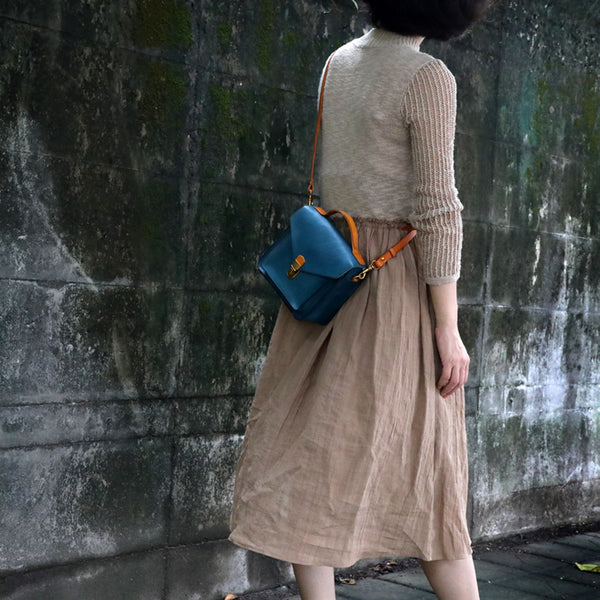 Vintage Womens Small Leather Crossbody Satchel Bag Shoulder Handbags For Women Beautiful
