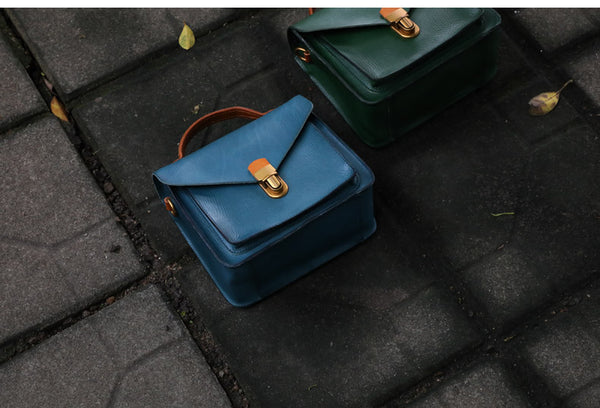 Vintage Womens Small Leather Crossbody Satchel Bag Shoulder Handbags For Women Cute