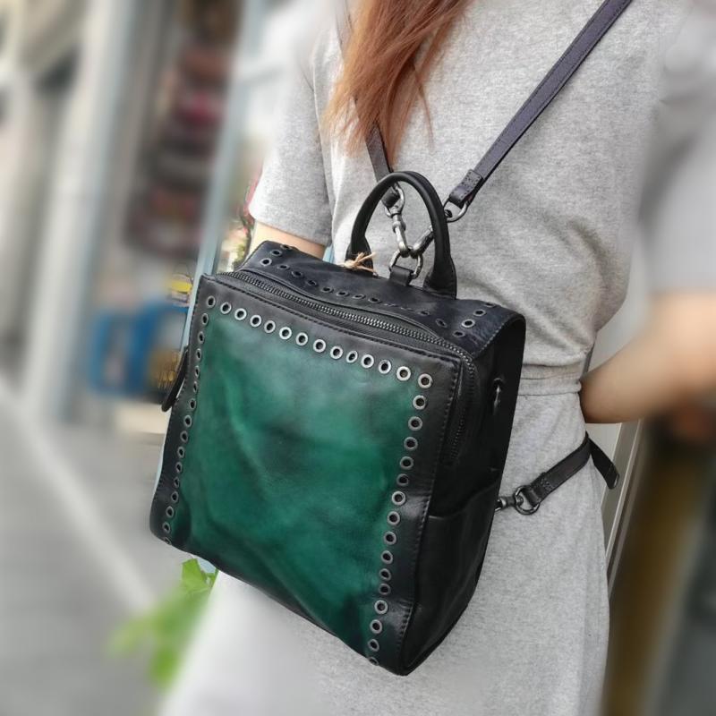 Leather Retro Women's Bags Box Bags Small Square Bags 
