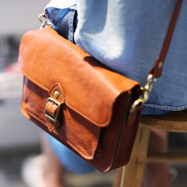  Vintage handmade Genuine Soft Leather Messenger Crossbody Bag Satchel Purses Women