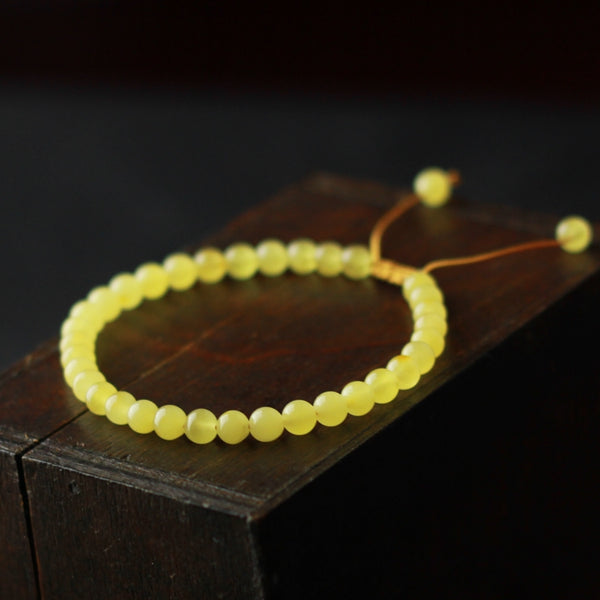Wax Jade Beaded Bracelet Handmade Jewelry Accessories Gift Women beautiful