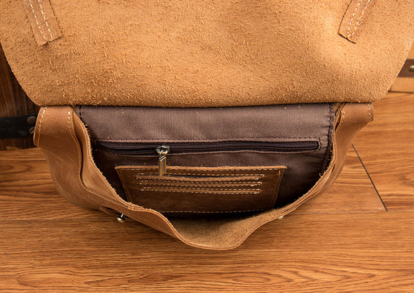 Western Women's Brown Leather Crossbody Satchel Bag Purse Side Bag For Womens Details