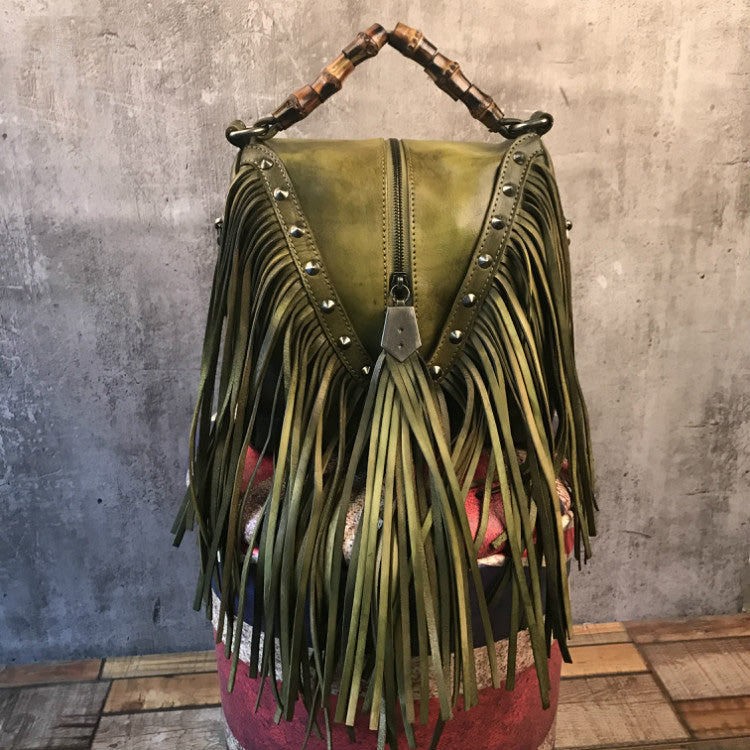 Women's Western Vintage Boho Leather Crossbody Bag