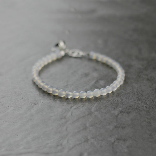 White Agate Beaded Bracelet Handmade Gemstone Jewelry Accessories Gifts Women beautifu