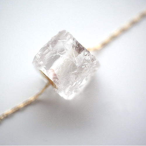  White Quartz Crystal Pendant Necklace jewelry Accessories Women