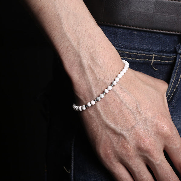 White Turquois Beaded Bracelets Lovers Jewelry Accessories Gift Women Men fashionable