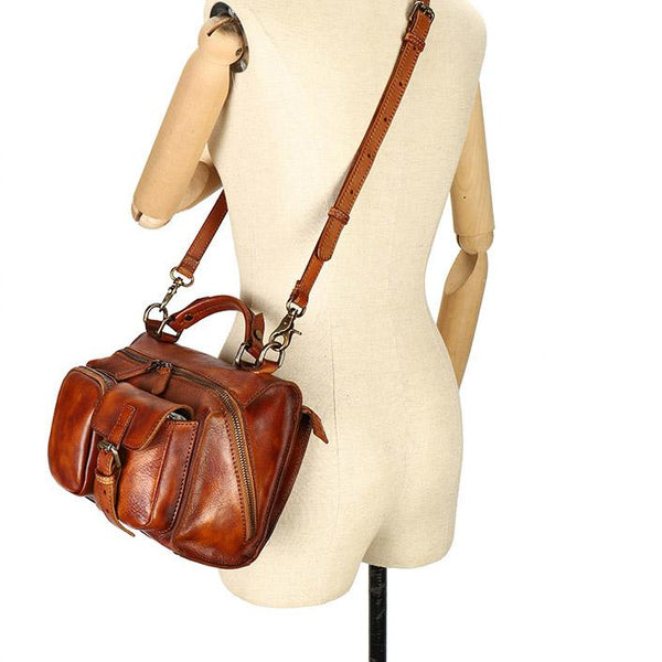Women's Genuine Leather Satchel Handbags Cross Shoulder Bag For Women