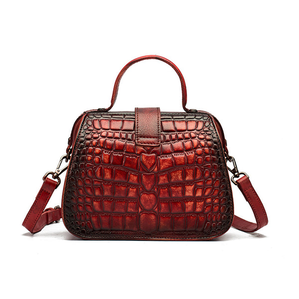 Women Doctors Bag Alligator Pattern Leather Handbags Crossbody Bags chic