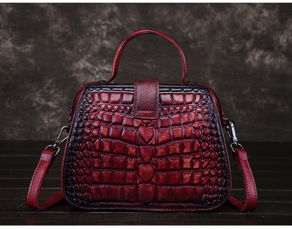 Women Doctors Bag Alligator Pattern Leather Handbags Crossbody Bags cute